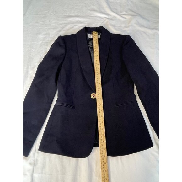 Tahari Classic Career Black Blazer Jacket Petite SZ 0P Single Gold Button #0609 - Picture 13 of 15